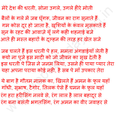 Mere Desh Ki Dharti Mp3